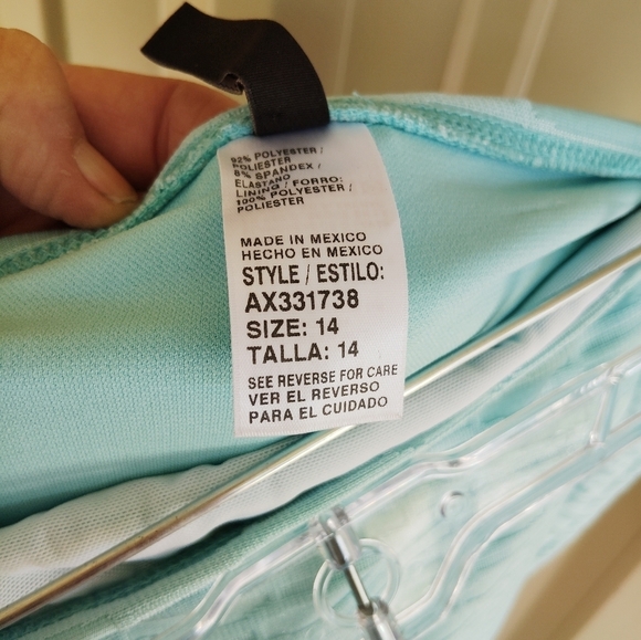 New Without Tags Women's Seafoam Mint Green Swim Skirt Bikini Bottoms Size 14 - Picture 5 of 6